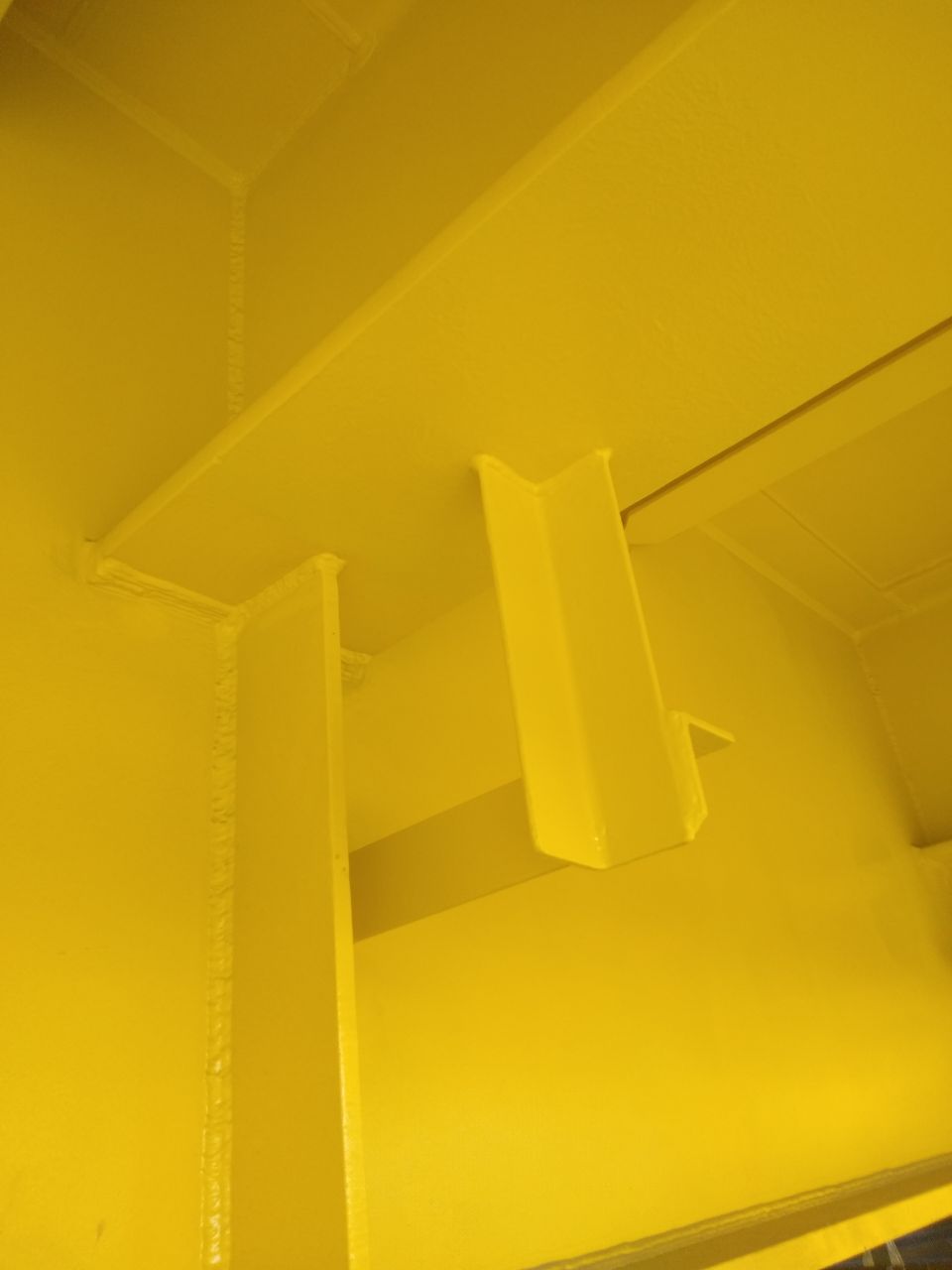 Steel surface after blasting and painting